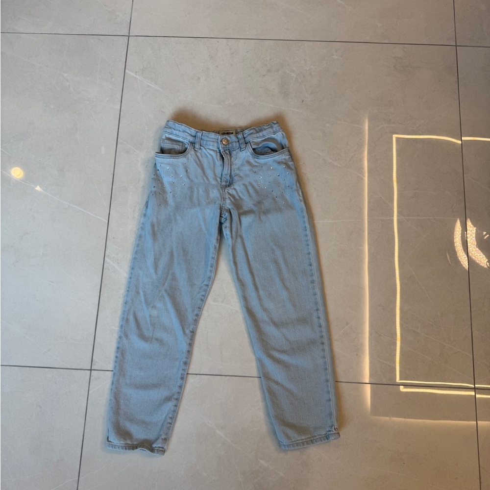 OshKosh B'gosh Light Blue Girls Jeans with Rhinestone Detail